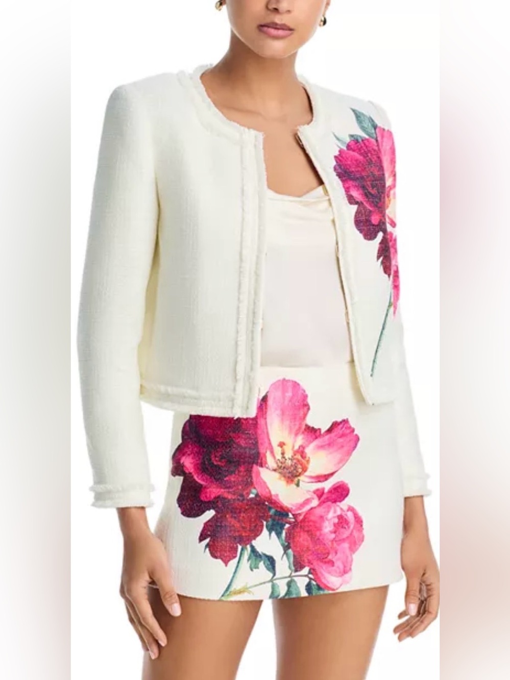 Alice + Olivia Landon Cropped Boxy Jacket